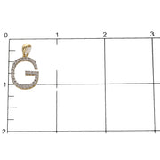 10K Gold Diamond Initial "G" Pendant
