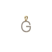 Gold Diamond Initial "G" Pendant