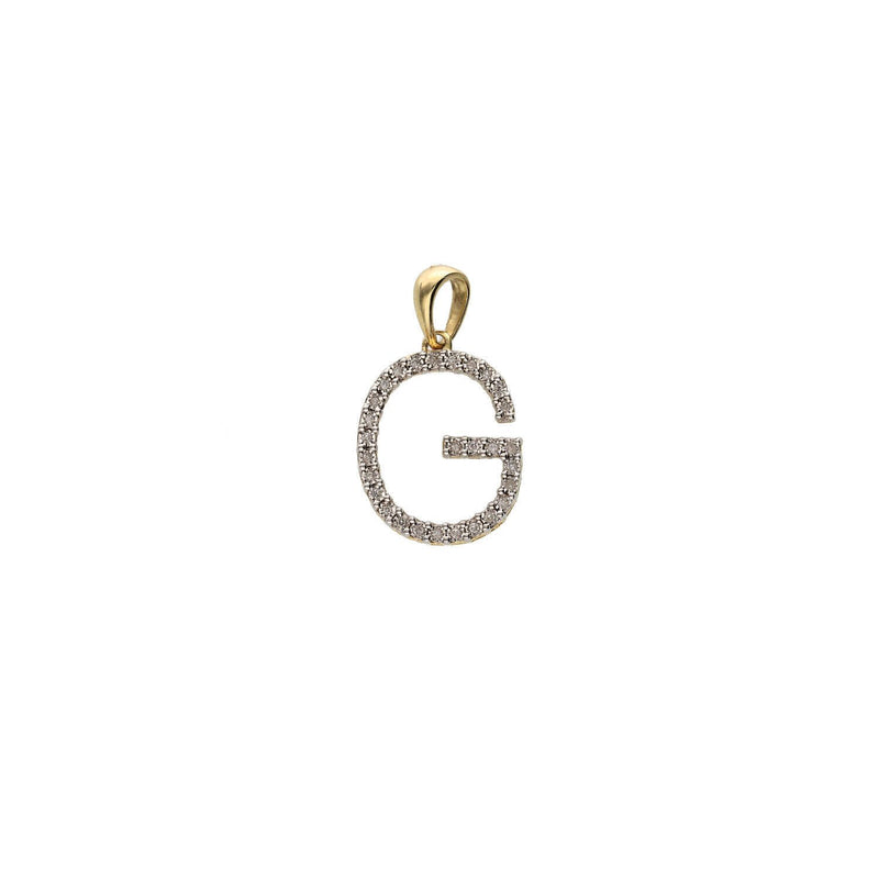 Gold Diamond Initial "G" Pendant