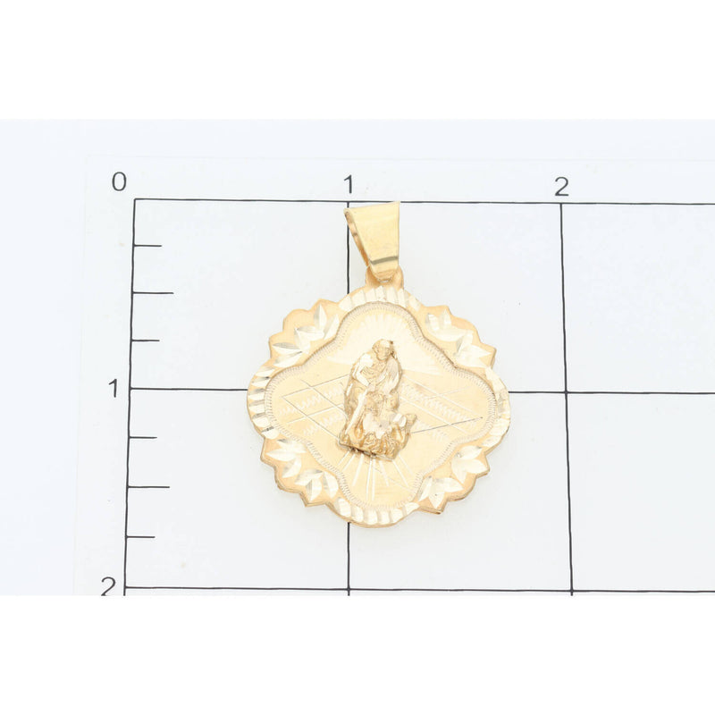14 Karat Gold San Lazaro Medal