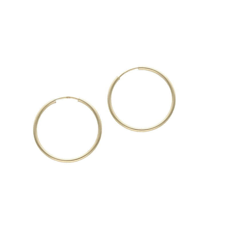14K Gold Hoops #2 W:1.5
