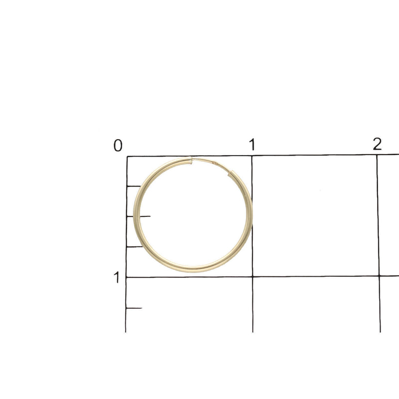14K Gold Hoops #2 W:1.5