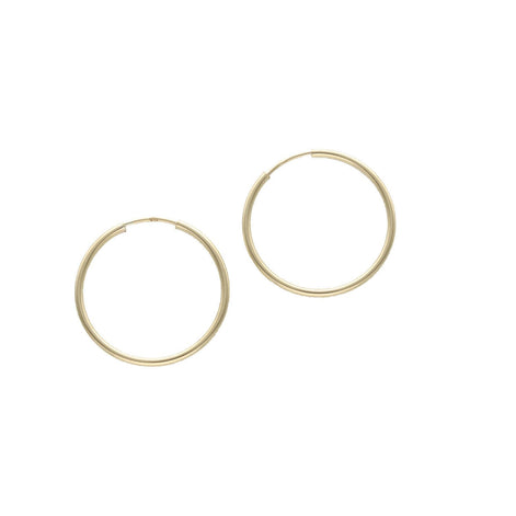 14K Gold Hoops #2 W:1.5