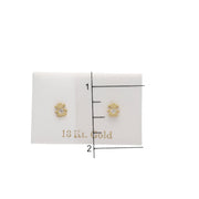Gold & Cubic Zirconia Girl Earrings  18K  W:0.4g 