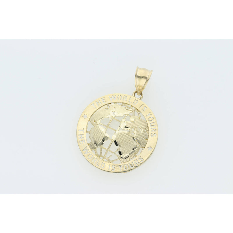 10K Gold "The World Is Yours" Medal Charm W:3