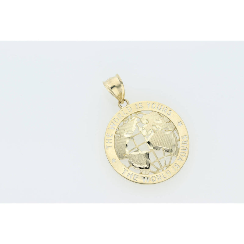 10K Gold "The World Is Yours" Medal Charm W:3