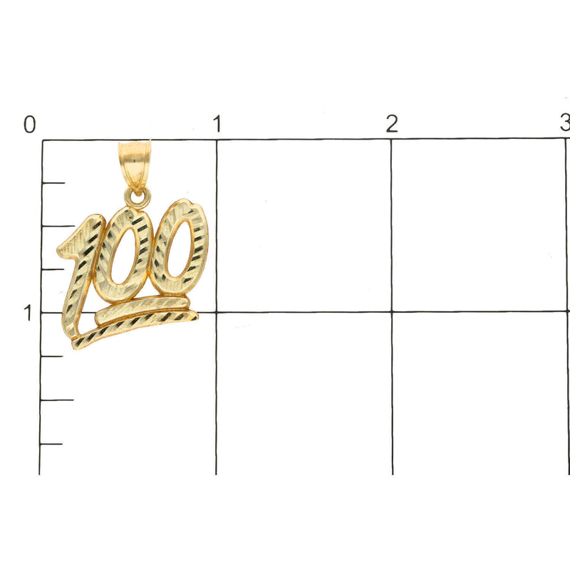 10 Karat Gold "100" Charm