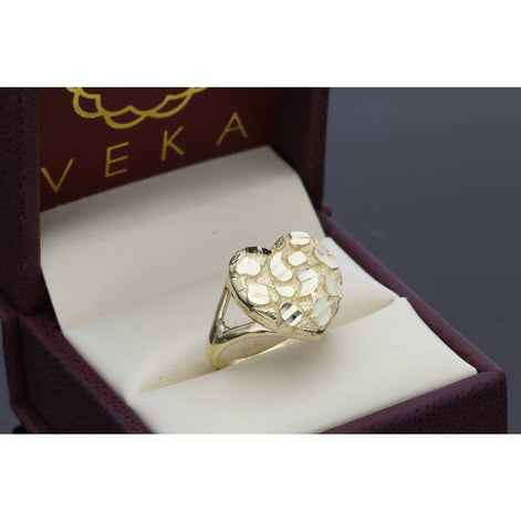 Gold Nugget Heart Ring