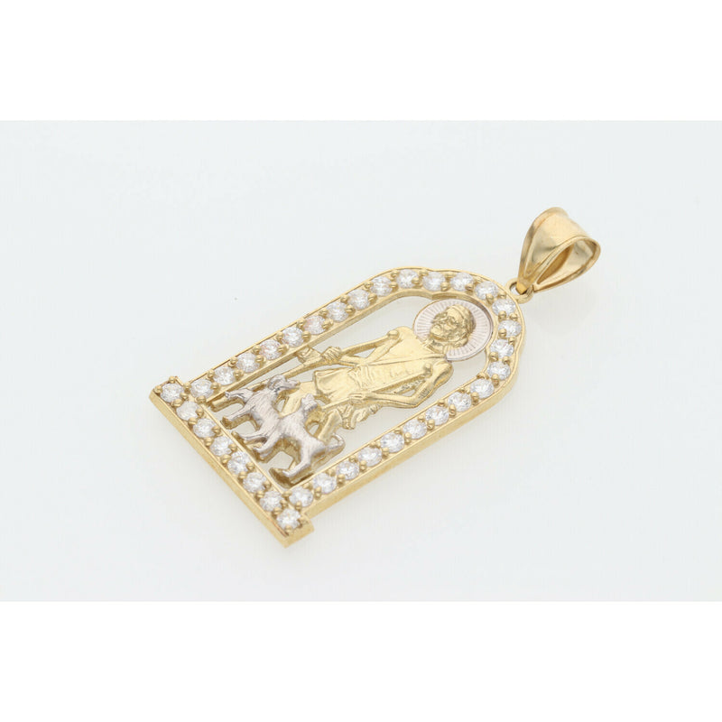 10K Gold & Cz St. Lazaro House Charm W: 6.5