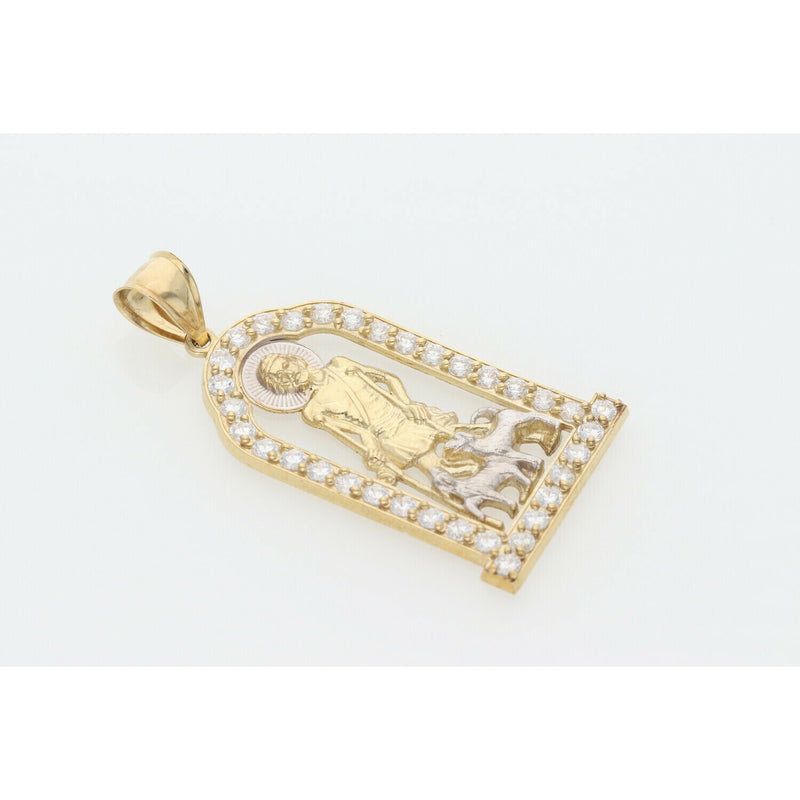 10K Gold & Cz St. Lazaro House Charm W: 6.5