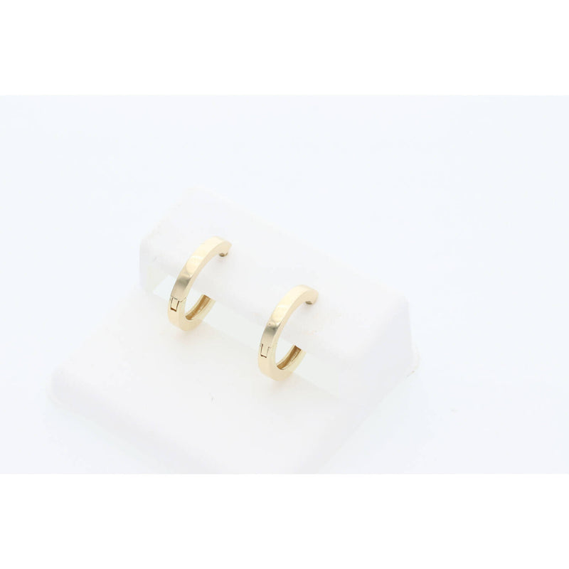 10K Gold Huggies Plain Earr W:1.7