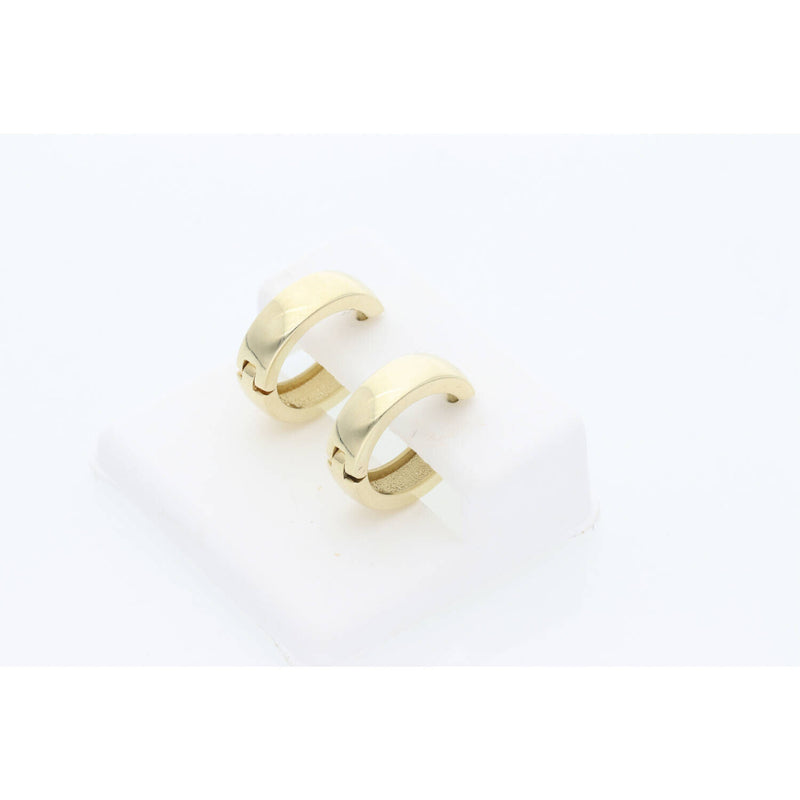 10K Gold Huggies Plain Earring W:2.8
