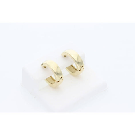 10K Gold Huggies Plain Earring W:2.8