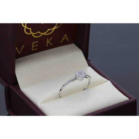 10 Karat White Gold 1/20 Ctw Diamond Heart Ring