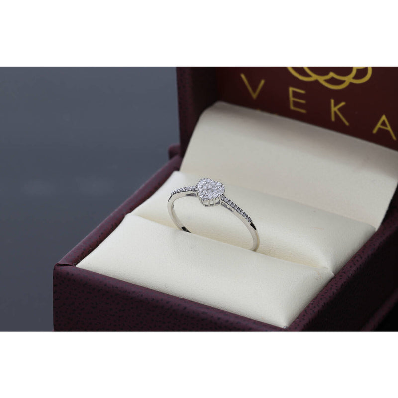 10 Karat White Gold 1/20 Ctw Diamond Heart Ring