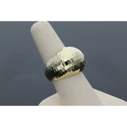Gold Disco Dome Ring 14 Karat
