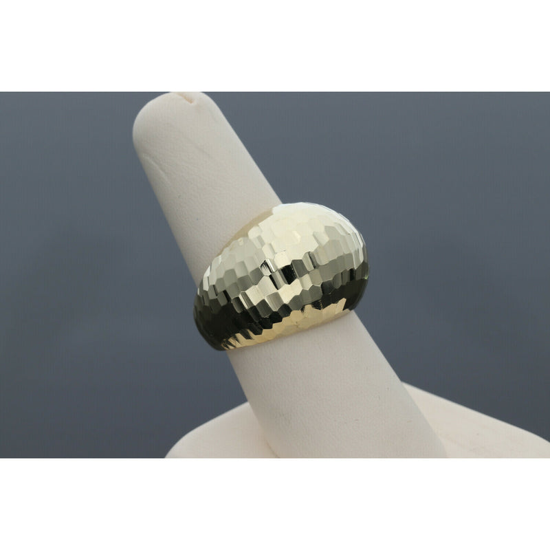 Gold Disco Dome Ring 14 Karat