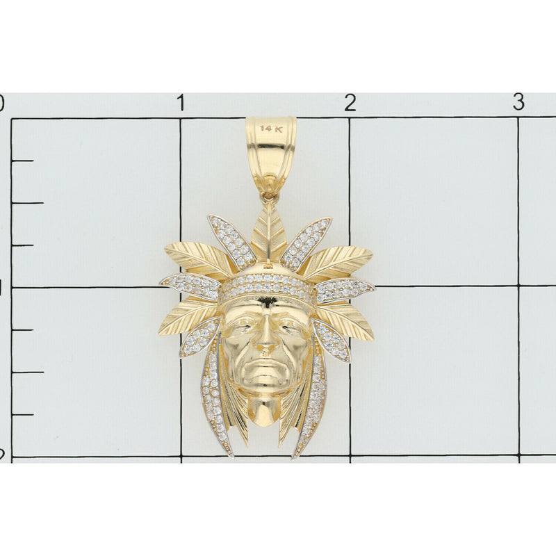 14 Karat Gold & Cz Indian Charm