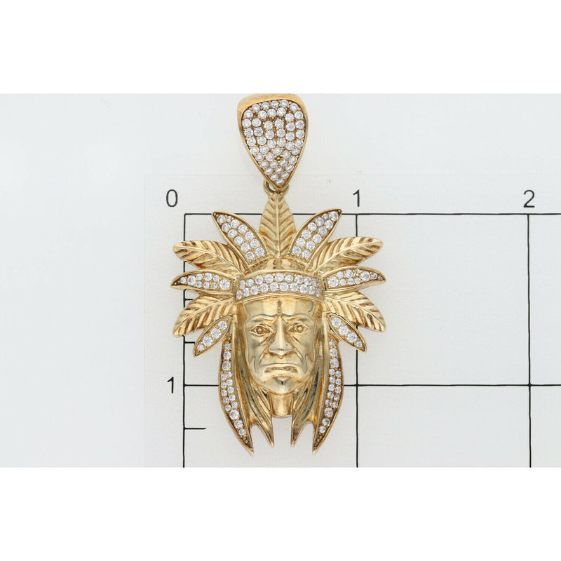 10 Karat Gold & Cz Indian Charm