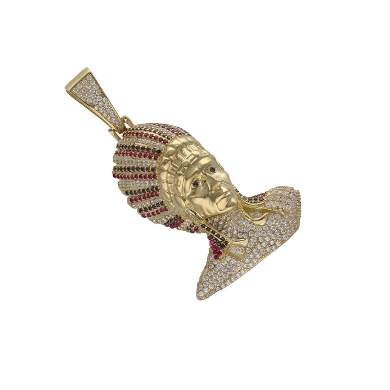 10 Karat Gold & CZ Indian Charm