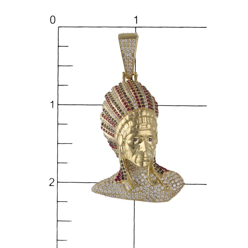 10 Karat Gold & CZ Indian Charm