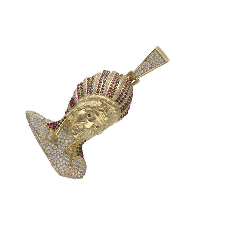 10 Karat Gold & CZ Indian Charm
