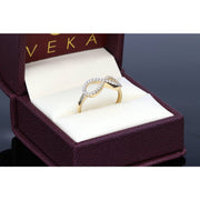 Gold & CZ Infinity Ring