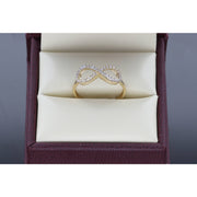 10 Karat Gold & CZ Infinity Ring