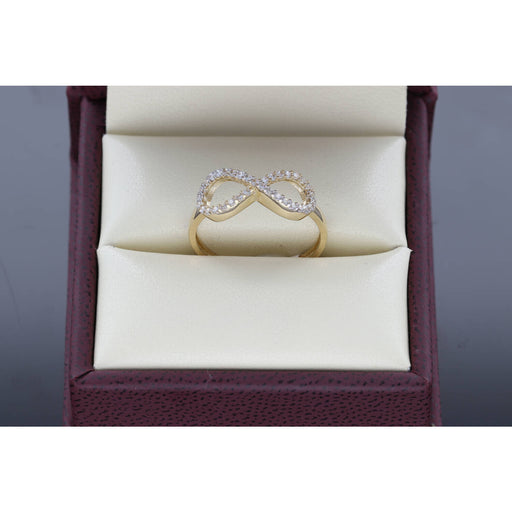10 Karat Gold & CZ Infinity Ring