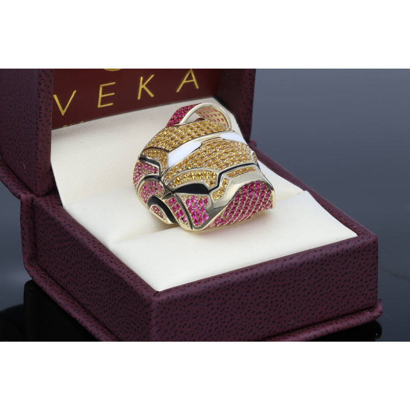 10K Gold & CZ IronMan Charm