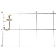 10K Gold Diamond Initial "J" Pendant