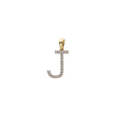Gold Diamond Initial "J" Pendant