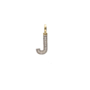 Gold Diamond Initial "J" Pendant 