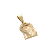 14 Karat Solid Gold Jesus Face Charm