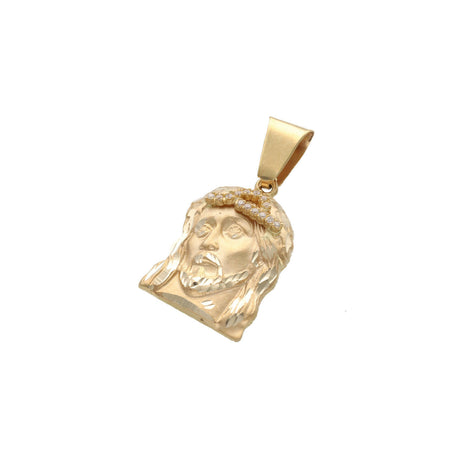 Gold Jesus Face Charm