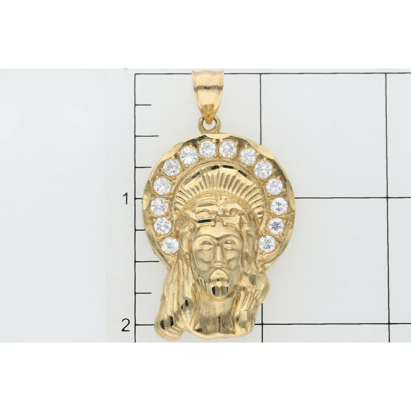 10 Karat Gold Jesus Face Charm