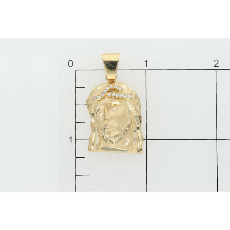 10 Karat Solid Gold Jesus Face Charm