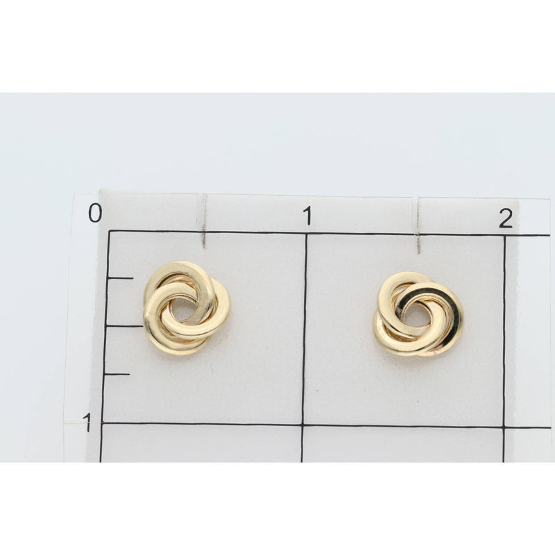 14 karat Flat Knots Earrings W:1.7