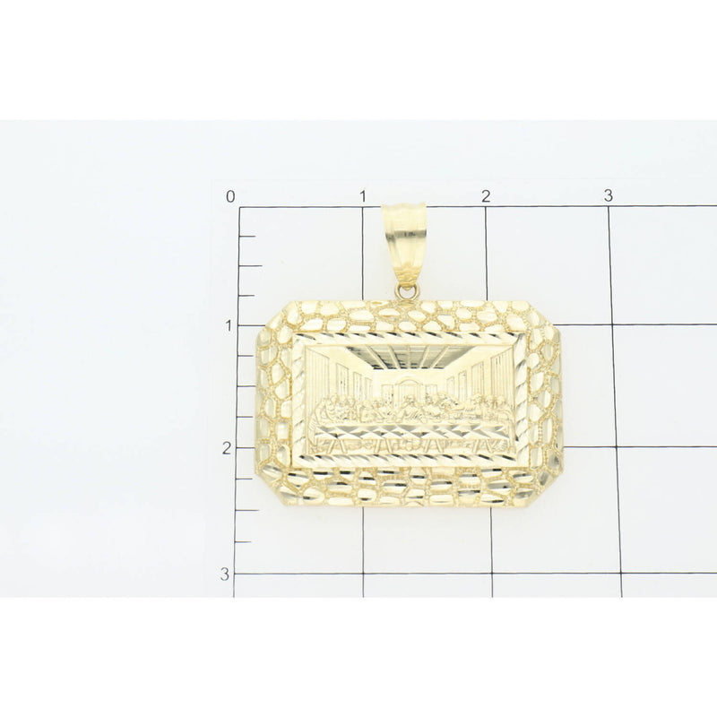 Gold Last Supper Nugget Style Charm 10 Karat 