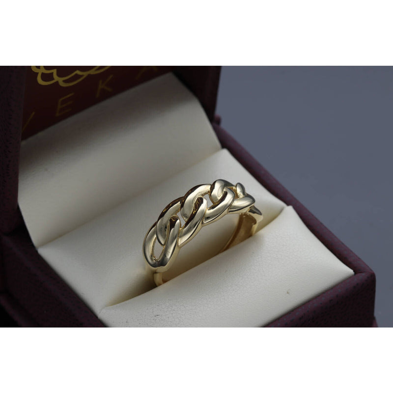 10 Karat Gold Miami Cuban Link Ring
