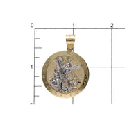 Michael Pray For Us Medal 14 Karat Real Gold Veka Jewelry