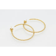 Gold Moon Hoop Earrings