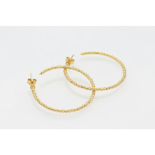 Gold Moon Hoop Earrings