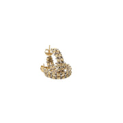 14 Karat Gold Moon Hoop Earring