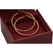 10 Karat Gold Moon Hoop Earrings