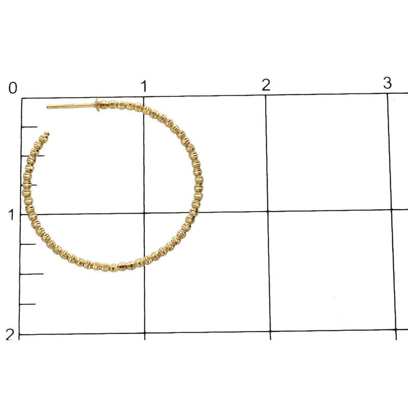 Gold Moon Hoop Earrings 10 Karat 