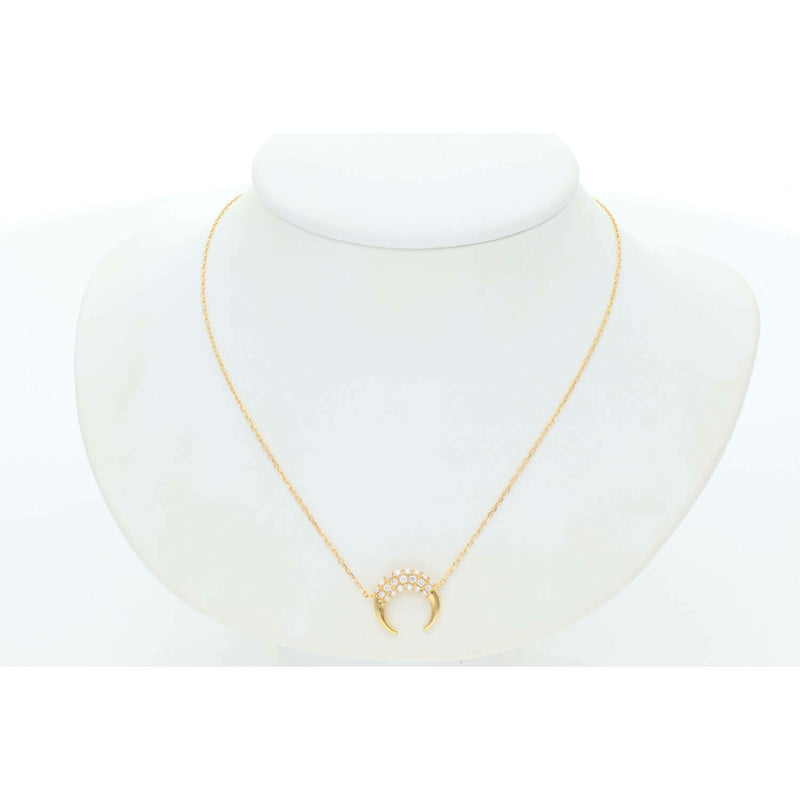 14K G Diamond Moon Rollo Neck 1 x 16" W: 1.8