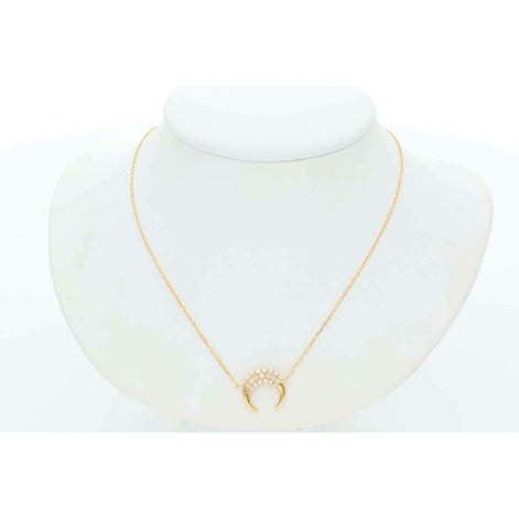 14K G Diamond Moon Rollo Neck 1 x 16