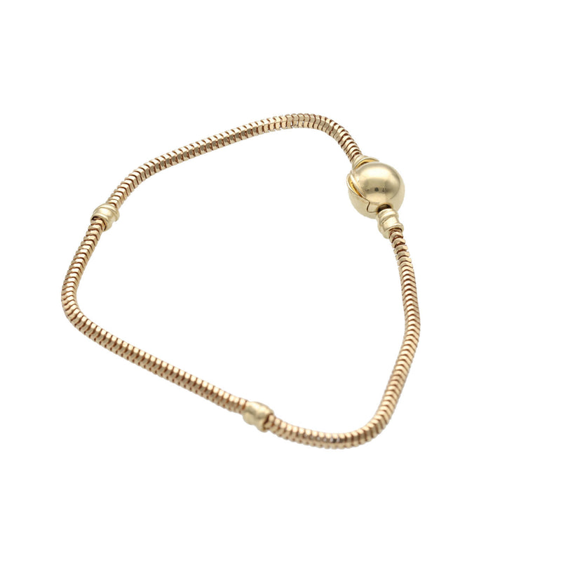 14K Gold & Cz Fancy P Bracelet 2.2x7.5"W7.5