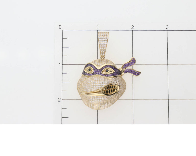 10 Karat Gold Cz Donatello Charm